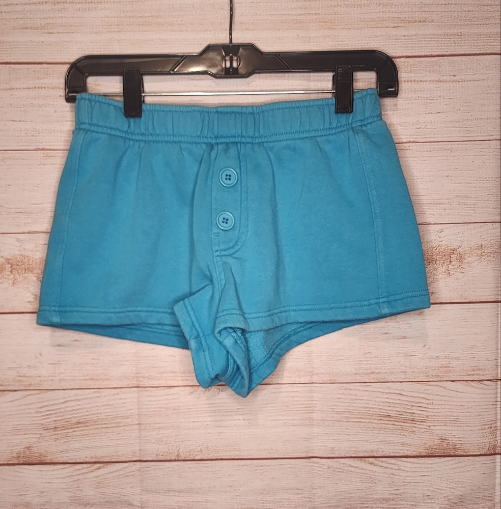 Blue Buttoned Shorts